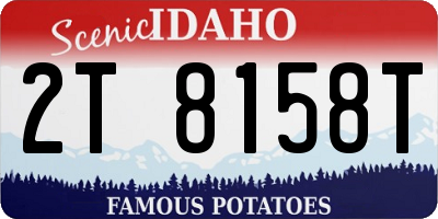 ID license plate 2T8158T