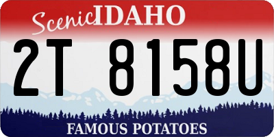 ID license plate 2T8158U