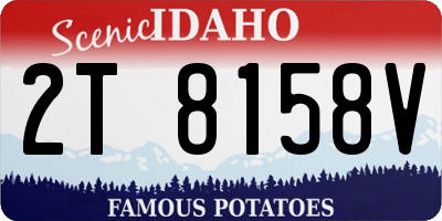 ID license plate 2T8158V