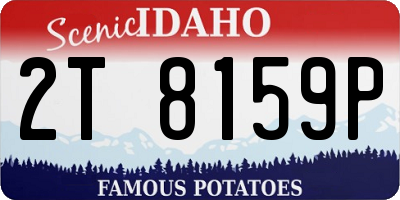 ID license plate 2T8159P