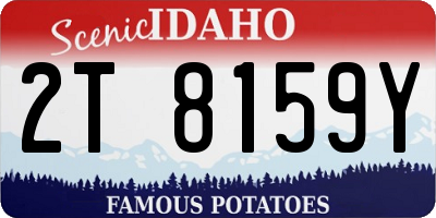 ID license plate 2T8159Y