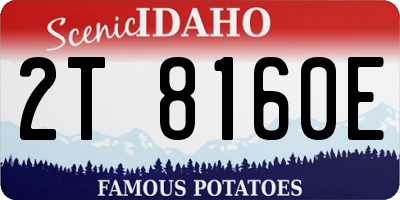 ID license plate 2T8160E