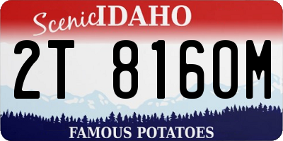 ID license plate 2T8160M