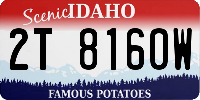 ID license plate 2T8160W