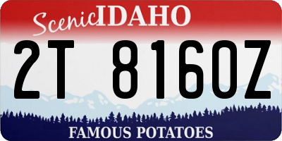 ID license plate 2T8160Z