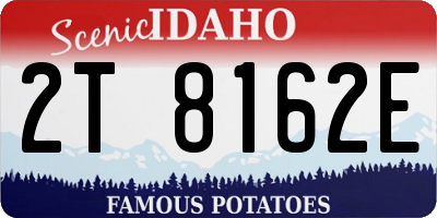 ID license plate 2T8162E