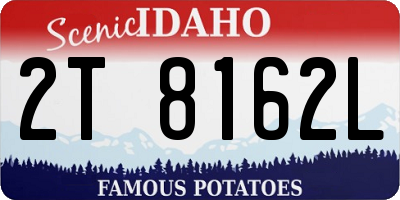 ID license plate 2T8162L