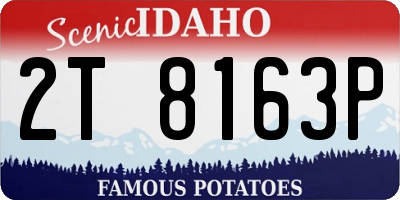 ID license plate 2T8163P