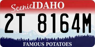 ID license plate 2T8164M