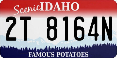 ID license plate 2T8164N