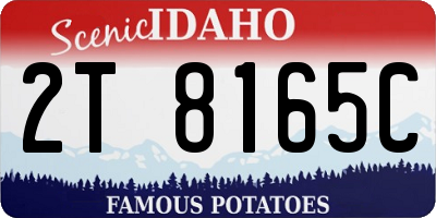 ID license plate 2T8165C