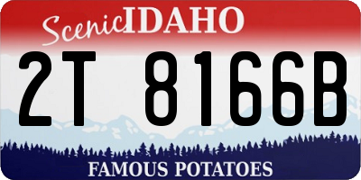 ID license plate 2T8166B