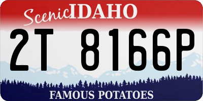 ID license plate 2T8166P