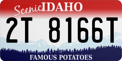 ID license plate 2T8166T