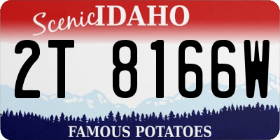 ID license plate 2T8166W