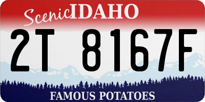 ID license plate 2T8167F