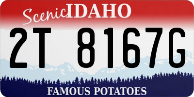 ID license plate 2T8167G