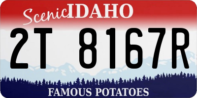 ID license plate 2T8167R