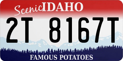 ID license plate 2T8167T