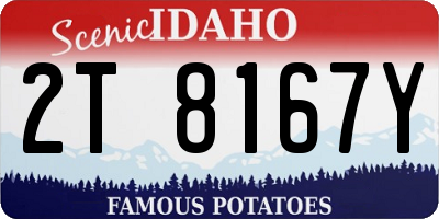 ID license plate 2T8167Y
