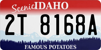 ID license plate 2T8168A