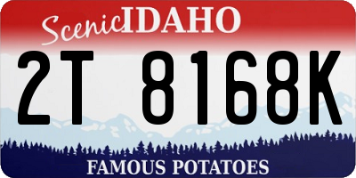 ID license plate 2T8168K