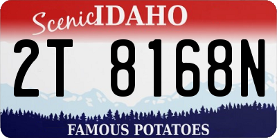 ID license plate 2T8168N