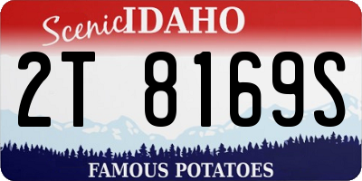 ID license plate 2T8169S