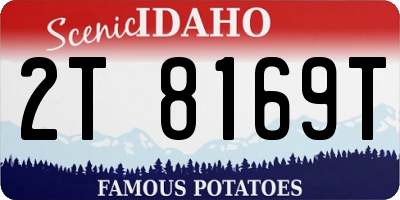 ID license plate 2T8169T