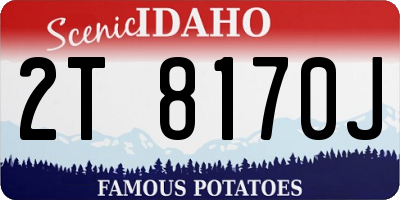 ID license plate 2T8170J