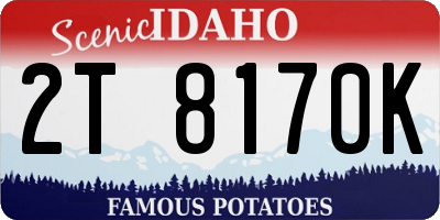 ID license plate 2T8170K