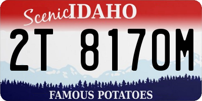 ID license plate 2T8170M