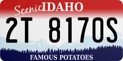 ID license plate 2T8170S
