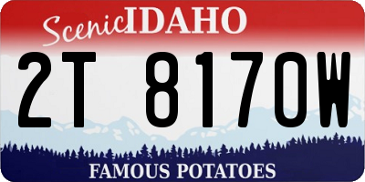 ID license plate 2T8170W