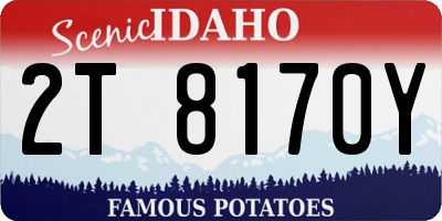 ID license plate 2T8170Y