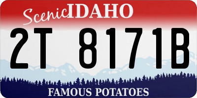ID license plate 2T8171B