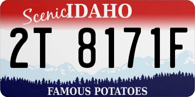 ID license plate 2T8171F