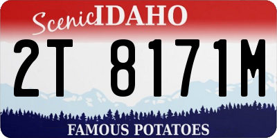 ID license plate 2T8171M