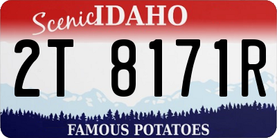 ID license plate 2T8171R
