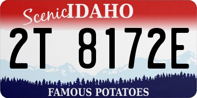 ID license plate 2T8172E