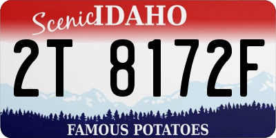 ID license plate 2T8172F