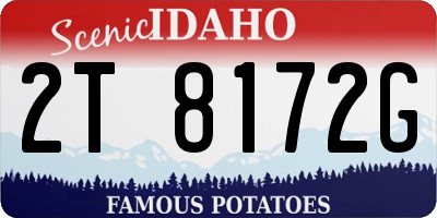 ID license plate 2T8172G