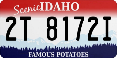 ID license plate 2T8172I