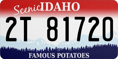 ID license plate 2T8172O