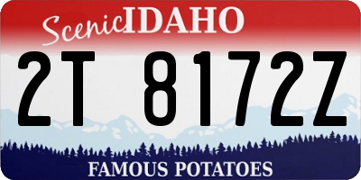 ID license plate 2T8172Z