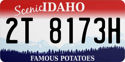 ID license plate 2T8173H