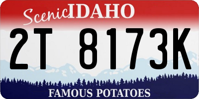 ID license plate 2T8173K