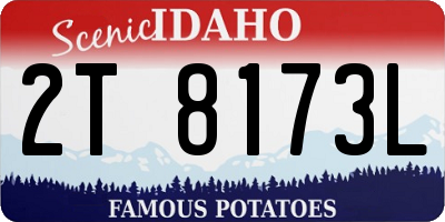 ID license plate 2T8173L