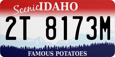ID license plate 2T8173M
