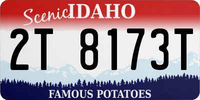 ID license plate 2T8173T